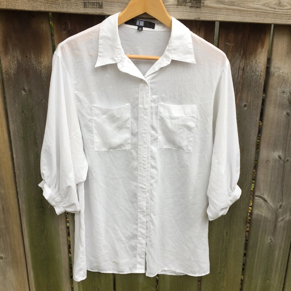 Bedo oversized white button down - size XS